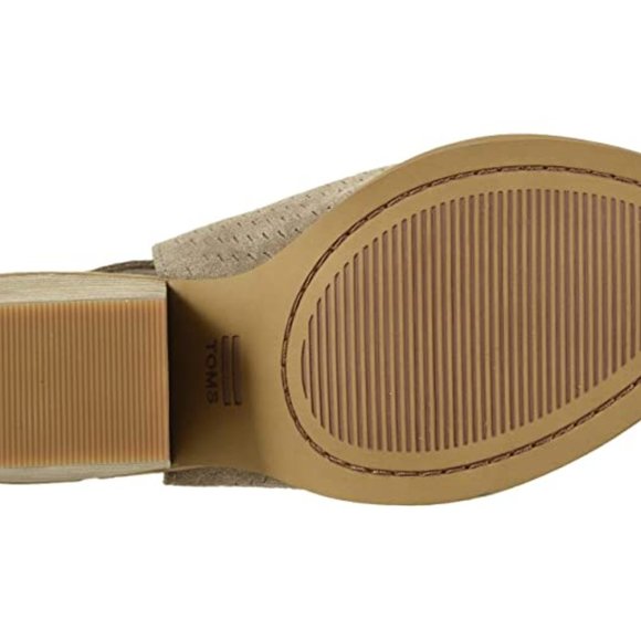Toms- Grenada Taupe Grey Suede Sandal - Picture 6 of 6